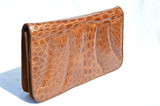  LARGE 14" 1950's-60's Tan ALLIGATOR Skin CLUTCH 