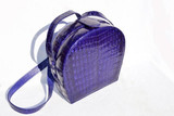  MAXIMA Purple Crocodile Skin CROSS BODY Shoulder Bag - ITALY - Tags! 