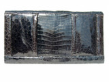 XXL BLACK 15" 1940's-50's Sleek ALLIGATOR Skin Clutch - ARGENTINA