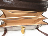 Classic 1940's-50's Alligator Handbag w/Red STONE CLASP 