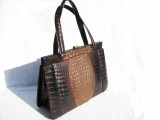  1980's HORNBACK Crocodile Skin Handbag 