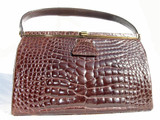  Stunning RENDL 1950's-60's ALLIGATOR Belly Skin Handbag 