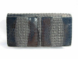  1950's-60's Black Double Hornback CROCODILE Clutch Bag 