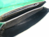  TURQUOISE GREEN 1980's-90's CROCODILE Handbag w/ Strap! 