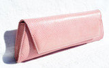  PINK 1980's-90's LAI Karung Snake Skin Clutch Shoulder Bag 