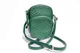  GREEN 1990's-2000's Ostrich Skin Cross Body Shoulder Bag 