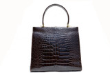  GIORGIO'S Palm Beach Chocolate BROWN ALLIGATOR Belly Skin Handbag Shoulder Bag 