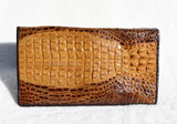 Long Unisex 1940's-50's Double Hornback Crocodile Wallet