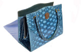  SUPER RARE Fabulous BLUE 1950's-60's MARTIN VAN SCHAAK Anteater Skin Handbag S-4040 