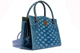  SUPER RARE Fabulous BLUE 1950's-60's MARTIN VAN SCHAAK Anteater Skin Handbag S-4040 
