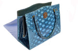 SUPER RARE Fabulous BLUE 1950's-60's MARTIN VAN SCHAAK Anteater Skin Handbag S-4040