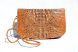 Stunning Bohemian Style 1960's Hornback Crocodile Skin Shoulder Cross Body Bag