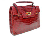 Stunning (Aurora) RED 1950's-60's Alligator Skin Handbag