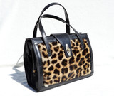 1950's GENUINE FUR & Leather Handbag - Nairobi