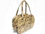  Large HOLZMAN 1950's-60's PYTHON Snake Skin Handbag 