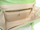  SACHA France 1970's GREEN Karung Snake Skin Handbag 