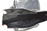 XL BLACK 1990's-2000's OSTRICH SKIN Handag Satchel w/ Removable Interior Travel Bag