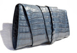  New! ROCKSTAR *NAVY BLUE* Hornback CROCODILE TAIL Wrap CLUTCH 