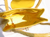  Fabulous YELLOW 1980's-90's ALLIGATOR Skin Handbag - G. BORRI 