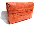 Early 2000's LIVING CORAL Belly Skin CLUTCH  Bag - Italy