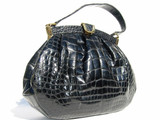  HUGE Deco Style 1950's-60's DEITSCH Alligator Skin Handbag 