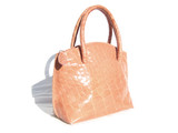 SALMON MAXIMA ALLIGATOR Belly Skin Handbag - Gorgeous!!