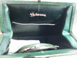  GREEN JEWELED 1970's-80's LIZARD Skin Evening Bag - LA JEUNESSE 