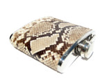 Custom PYTHON Skin 6 Oz. Stainless WHISKEY Flask - NEW! 