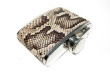  New! Custom PYTHON Skin 4 Oz. Stainless WHISKEY Flask 