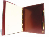  1950's-60's Burgundy GUCCI Lizard Business Portfolio Planner w/Pen 