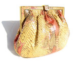  1980's DYED PYTHON Snake Skin Clutch Shoulder Bag - PARRI's - Florence 