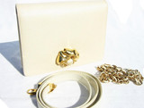  BONE 1950's-60's MARTIN VAN SCHAAK Lizard Skin Bag - Dual Straps! 