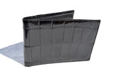  Men's Large Unused 1980's-90's Black CROCODILE Skin Wallet Billfold 