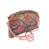  Gorgeous 1980's PASTEL PYTHON Snake Skin CLUTCH Bag - VENETTO 