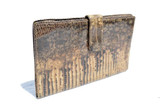  Ladies 1980's-90's Lizard Skin Long Checkbook Wallet - Argentina 