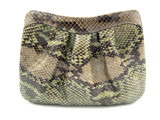  Green Gray 1970's PYTHON Snake Skin Shoulder Bag - MOSKOWITZ 