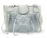  Light BLUE Ombre' Style Eileen Kramer 2000's Hornback CROCODILE Satchel Shoulder Bag 