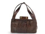  Lovely 1940's DECO Alligator Bag w/BAKELITE - DEITSCH 