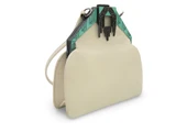 Mini! Art Deco JACOMO Lovely 1960's Jeweled Soft White LIZARD Skin Evening Bag