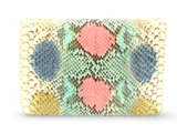 Dramatic MORLE' 1970's-80's Pastel PYTHON Snake Skin CLUTCH Shoulder Bag