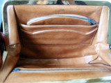  KORET 1940's-50's NAVY BLUE Alligator Skin Shoulder Bag w/Purse S-082a 
