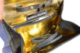  METALLIC Slate & Cream 1970's-80's Lizard Skin Clutch Shoulder Crossbody Bag - ANDREA PFISTER 