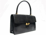  FABULOUS 1950's-60's MORABITO Paris NAVY BLUE Lizard Skin Bag 