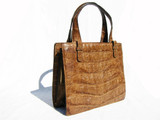  Petite GOLD PFEIL 1960's BUTTERSCOTCH CROCODILE Skin Bag 