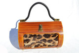  Custom Made 1940's-50's FUR, Lizard & BAKELITE LUCITE Purse 