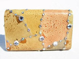  Jeweled COBLENTZ 1950's-60's Pastel FROG Skin Evening CLUTCH 