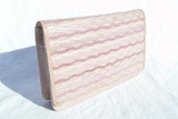  Lavender  "WOVEN" 1970's-80's Karung SNAKE Skin Clutch Shoulder Bag - ANDREA PFISTER 