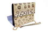  LARGE Pale Green 1960's-70's ANACONDA Snake Skin Shoulder Bag Clutch 