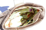  XXL Metallic BRONZE Matte PYTHON Snake Skin Clutch Shoulder Bag - Fatto a Mano CARLOS FALCHI 