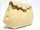  YELLOW ASHNEIL 1970's KARUNG Snake Skin Clutch Shoulder Bag 